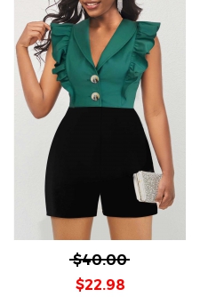 Short Shawl Collar Sleeveless Regular Romper