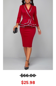 Sequin Wine Red Long Sleeve Bodycon Dress