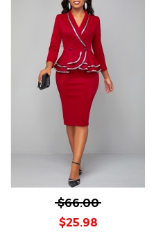 Sequin Wine Red Long Sleeve Bodycon Dress