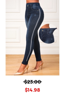 Black Elastic Waist High Waisted Ankle Length Leggings