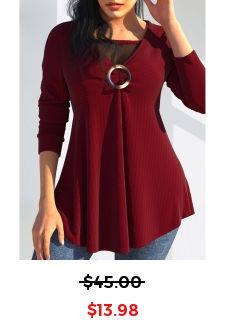 Wine Red Mesh Stitching Long Sleeve T Shirt