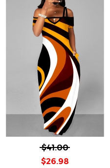 Strappy Cold Shoulder Double Side Pockets Maxi Dress