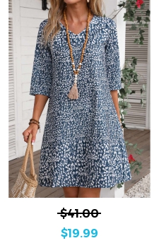 Ditsy Floral Print Lightweight Navy Dress