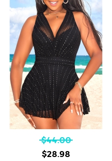 Criss Cross Lace Black One Piece Swimwear