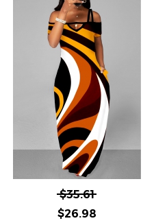 Strappy Cold Shoulder Double Side Pockets Maxi Dress